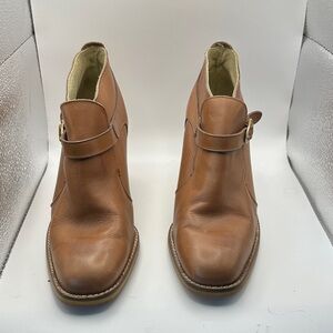 Women's Brown Leather Ankle Booties